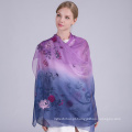 Alta qualidade nova chegada moda mão bordado cachecol design mistura lenço de seda dubai